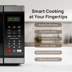 1000 Watt Microwave Countertop Ovens, Black Digital Small Microwave 1.1 Cu Ft, Large Microwave 6 Auto Cooking, Eco