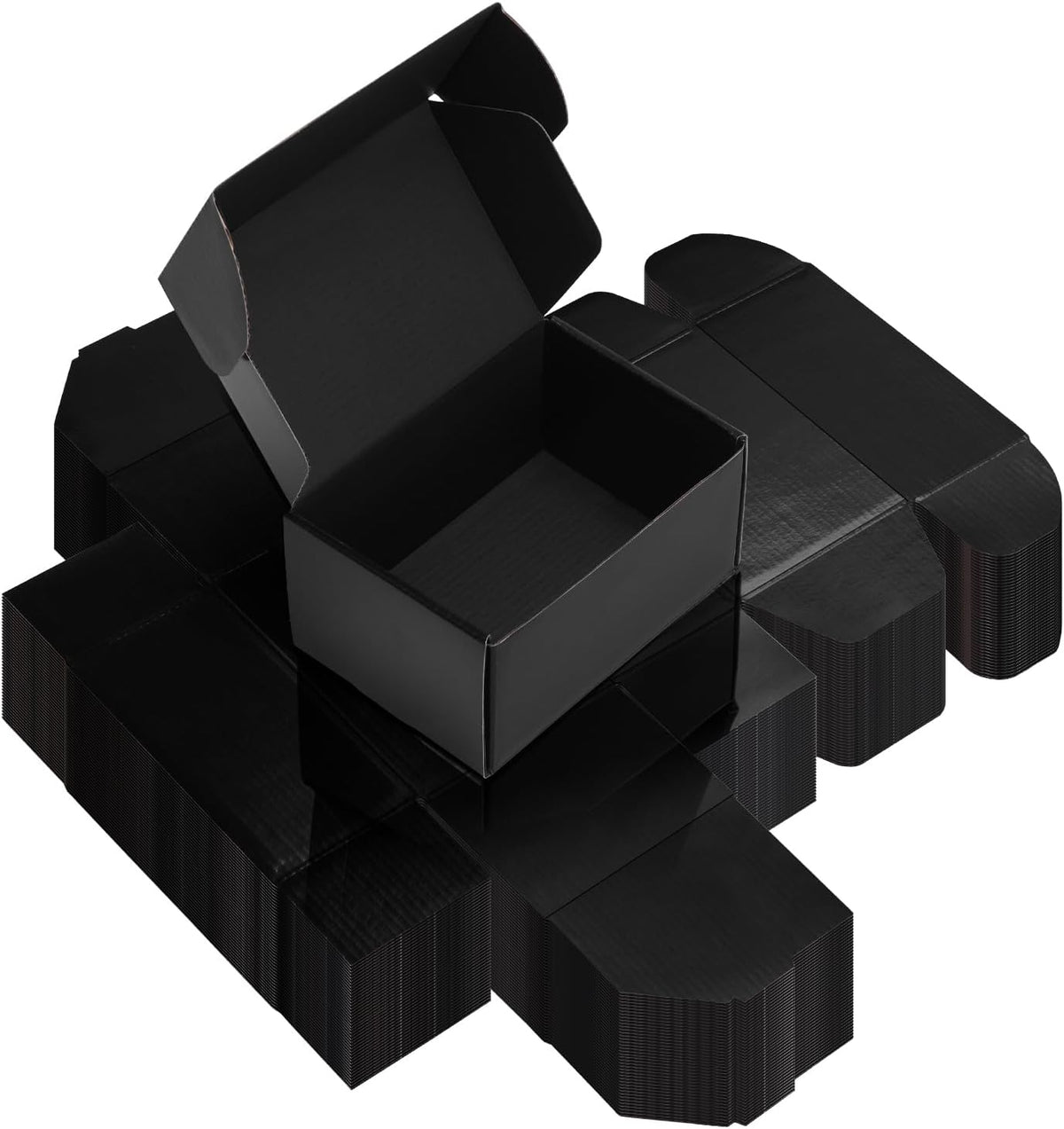 40 Pack 6x4x3 Black Shipping Boxes, Small Cardboard Mailer Boxes for Small Business Shipping Packaging