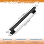 20 Pack Matte Black Kitchen Cabinet Pulls 6.3 Inch (160mm) Hole Centers Cabinet Pulls for Cabinets Cupboard Handles