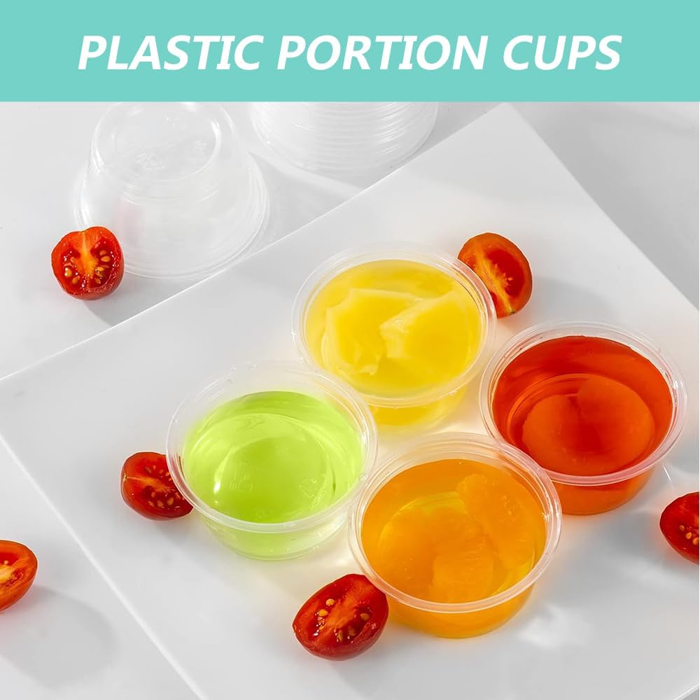 400 Count-2 oz Plastic Condiment Portion Cups(No Lids)