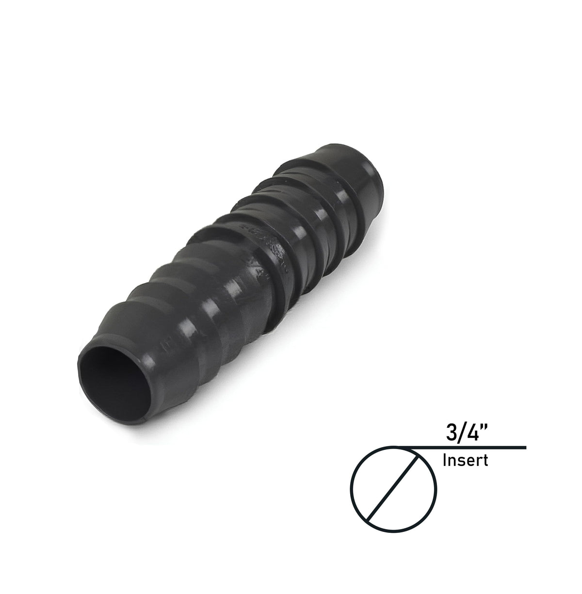 3/4" Barbed Insert PVC Coupling - Barb Tubing Reducing Coupling- Hose Fitting- Sch 40, Gray-1pcs