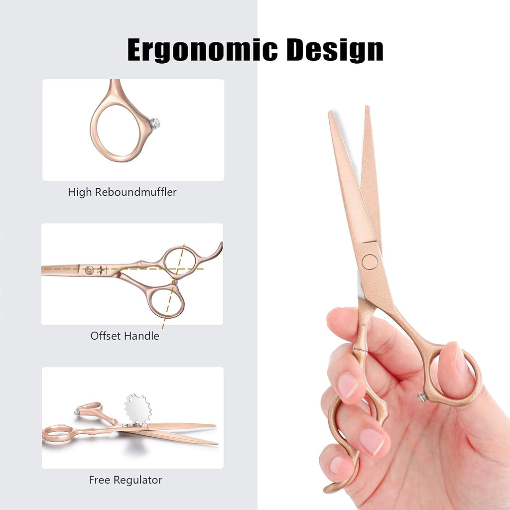 Hair Cutting Scissors Thinning Shear Set Professional Barber 6 inch Texturizing Blending Shear Razor Edge Haircut