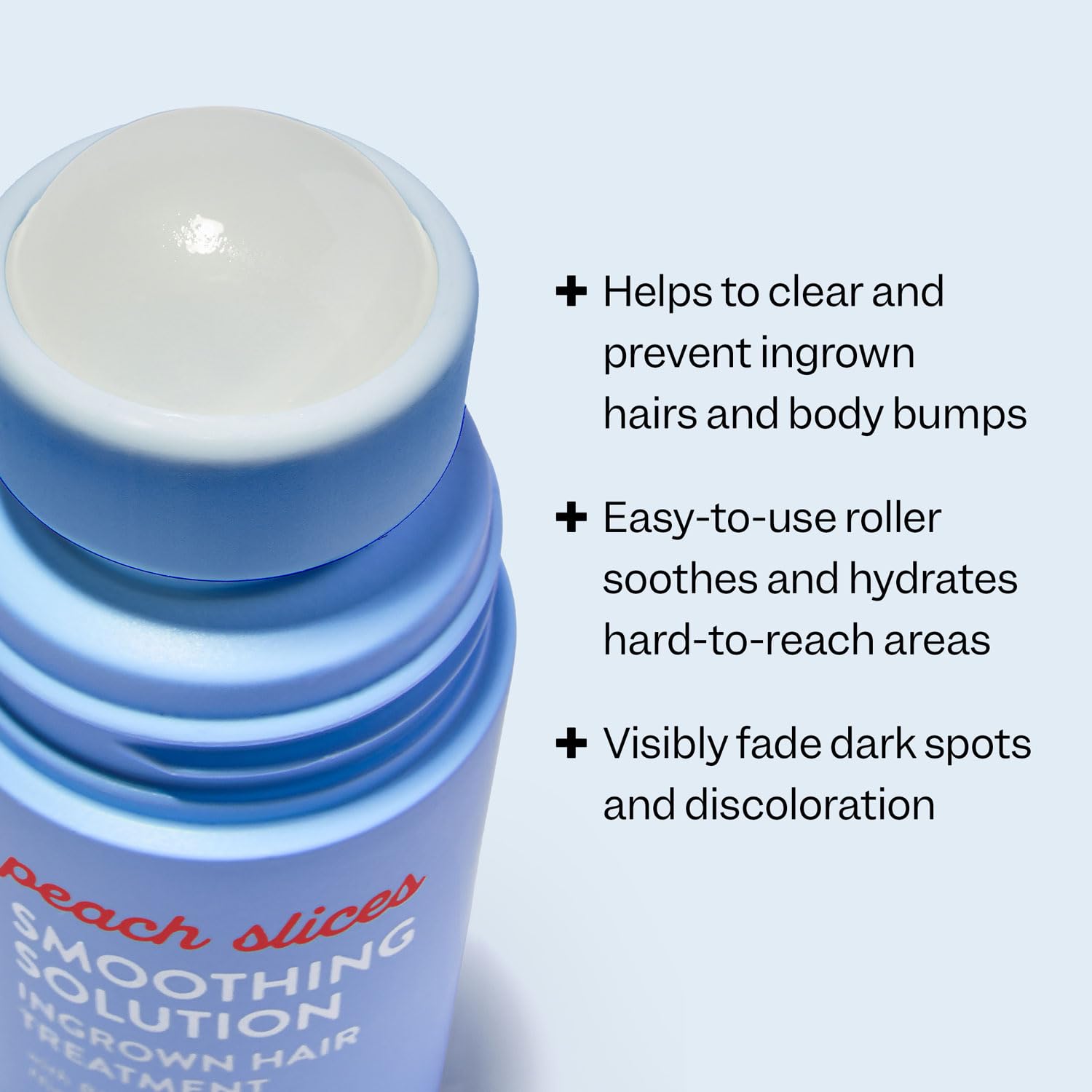 Smoothing Solution Ingrown Hair Treatment (1.69 oz) - Smooth, Relieve, Soften Skin - 360 Roller - BHA, AHA, PHA