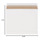 12 1/4 x 9 3/4" White Stayflats Lite Mailers
