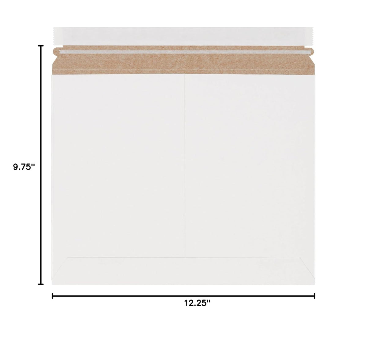 12 1/4 x 9 3/4" White Stayflats Lite Mailers