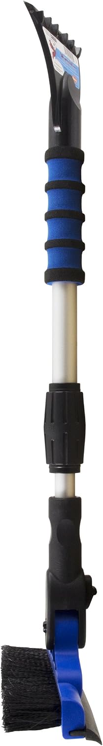 580-EP Mini Telescoping 35" Pivoting Dual Head with Squeegee and Integrated Ice Scraper (Colors May Vary)