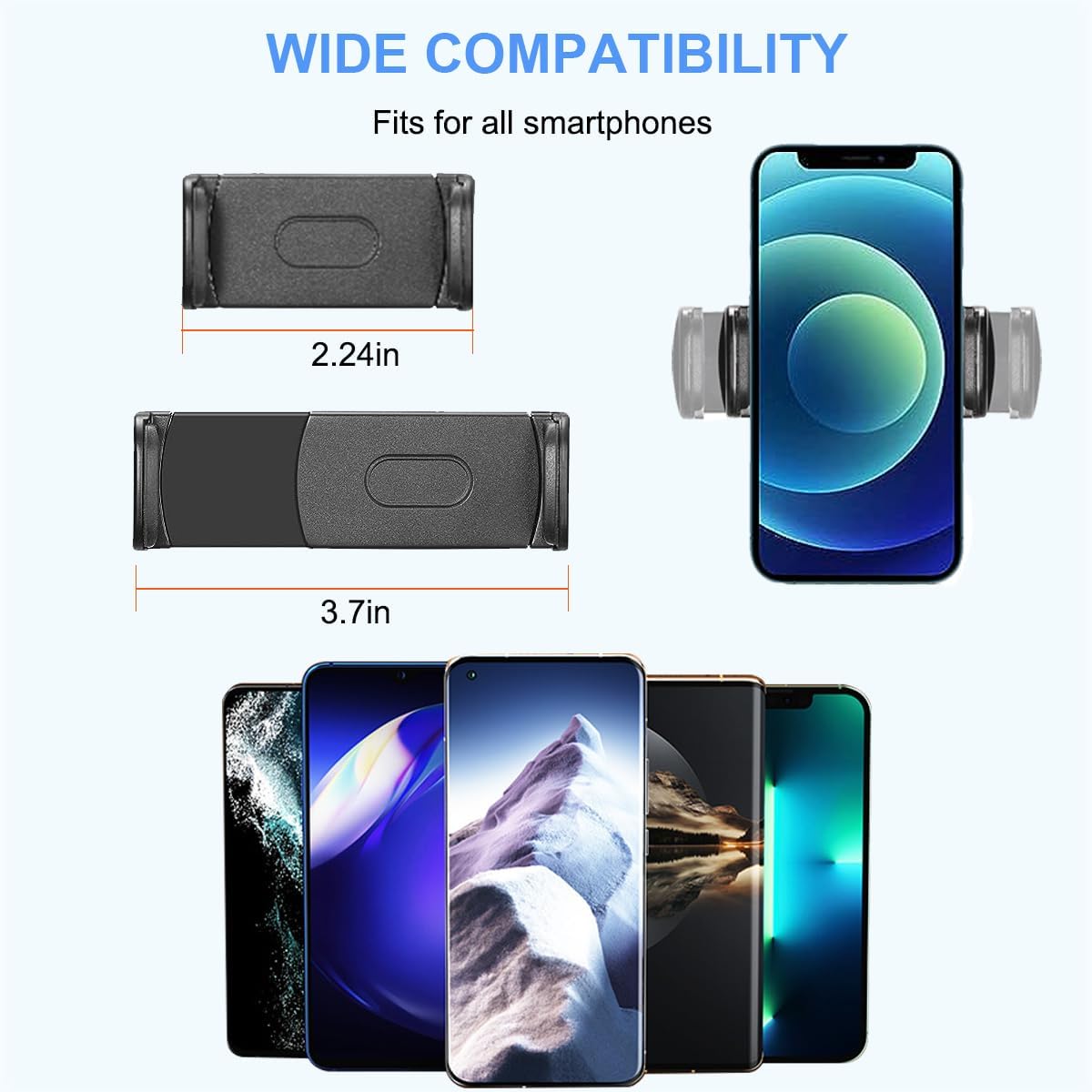 Mic Stand Phone Holder, Flexible Phone Holder for Microphone Stand, Adjustable iPhone Mic Stand Holders, Music Stands