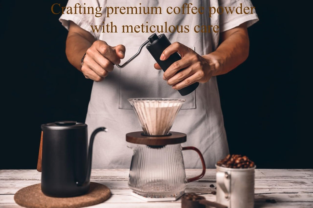Burr Coffee Grinder 2-in-1 Manual/Electric, Milky | 40mm Stainless Steel Conical Burr, USB Rechargeable, 16 Grind