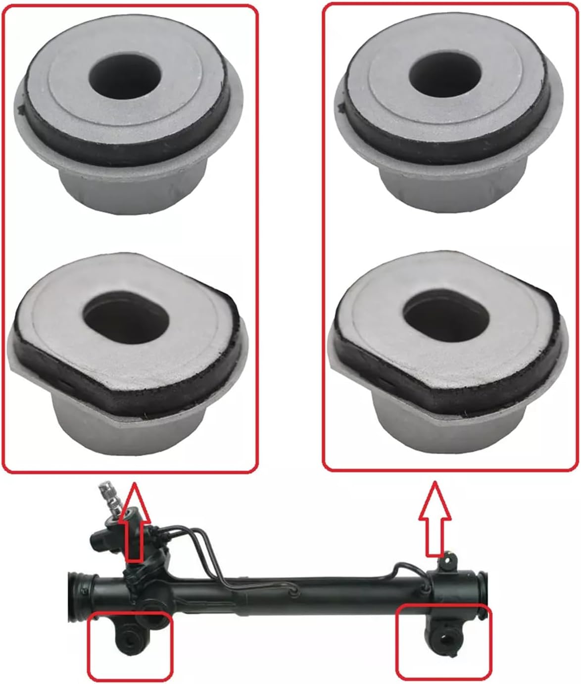 BestParts 4Pcs Power Steering Rack and Pinion Bushing Kit Compatible with Toyota RAV4 2000-2005 Replace 44200-42140, 4420042140