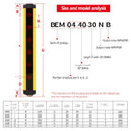 Light Curtain Sensor Switch 12 Beams Safety Light Grating Security Device DC10-30V (BEM1240-C-440NB)