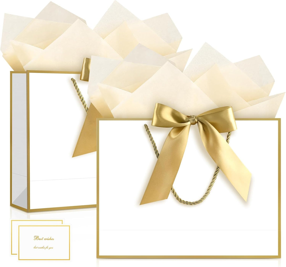 Gift Bags with Handles, 11" Small Gift Bags with Tissue Paper