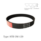GOODYUSE 1pcs 129-3M-20 HTD Timing Belt, 129mm Length x 20mm Width x 2.4mm Height, 3mm Pitch, 43 Teeth，Closed Loop Pulley Timing Belt