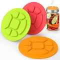 Garden to Jar Fermenting: 3-Pack Wide Mouth Fermentation Lids (86mm) for Ball & Kerr Mason Jars | Self-Burping