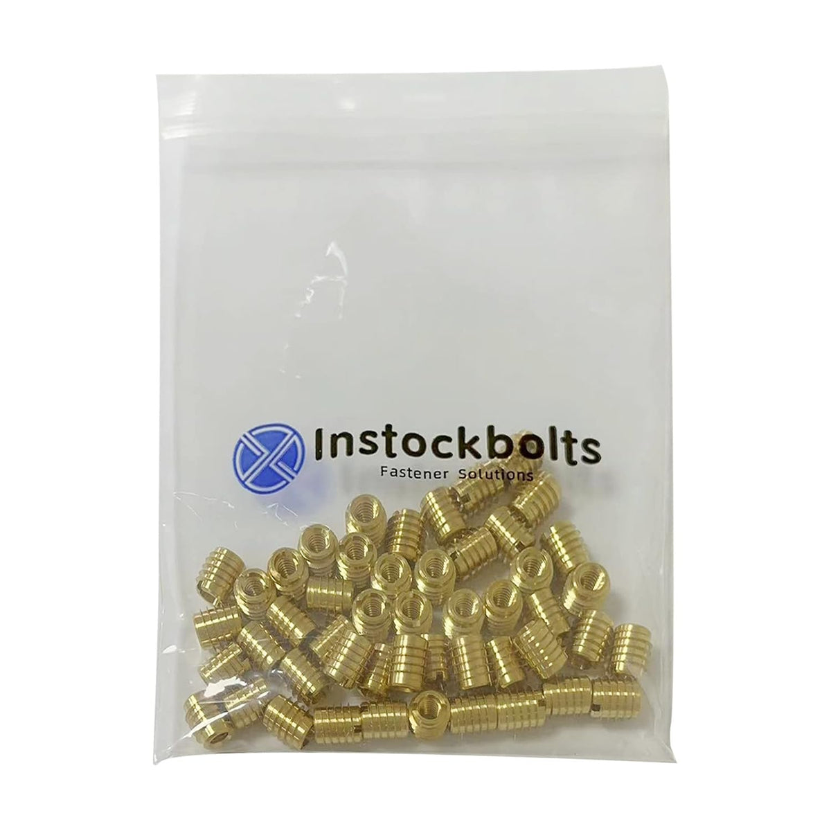M3-0.5 Threaded Insert for Hard-Wood, Brass Knife Thread Inserts, M3-0.5 Internal Threads, 0.375" Length, Pack of 10