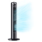 32" Oscillating Tower Fan with Bladeless Design - Black