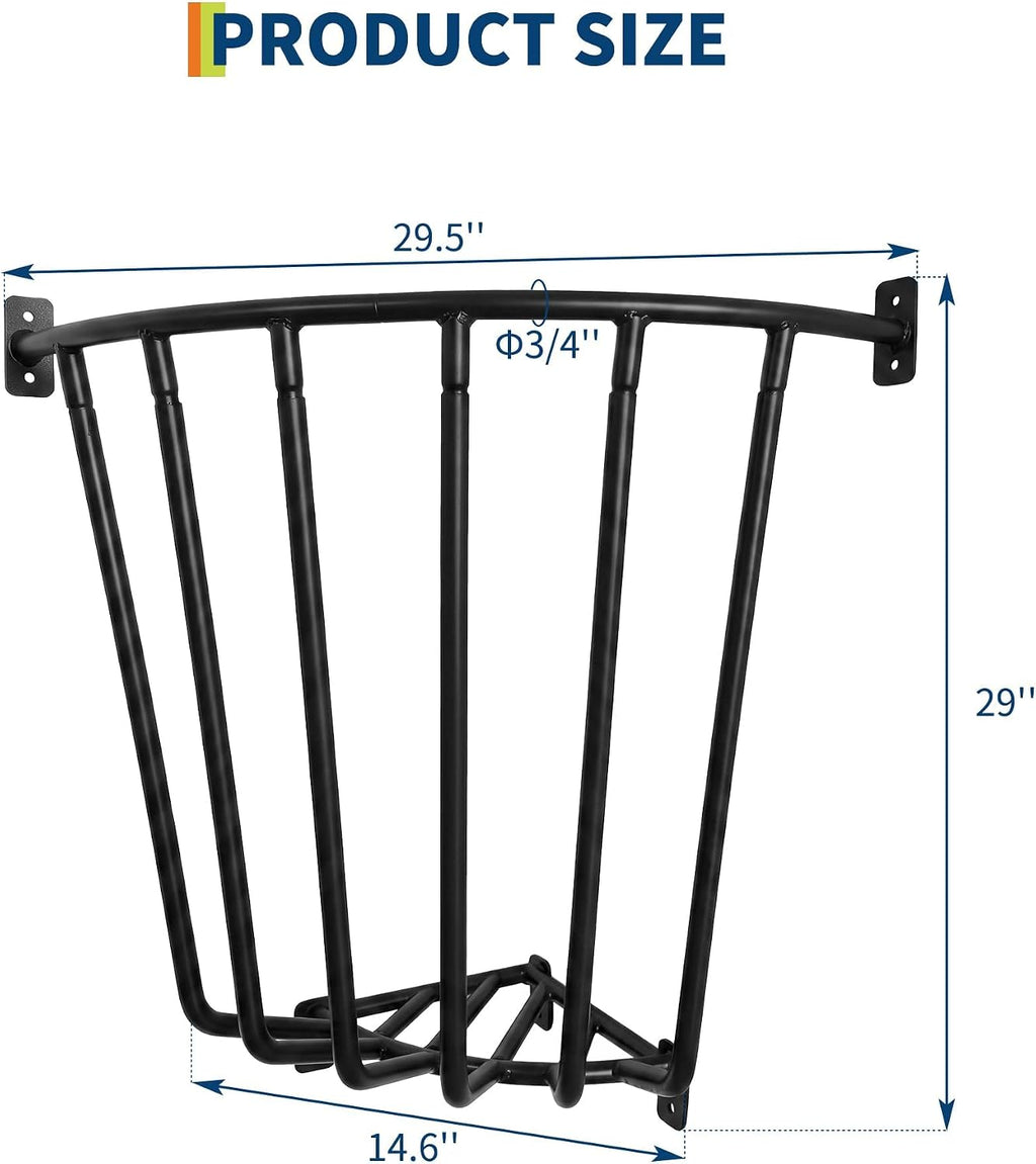 2 Pack Horse Goat Hay Feeder, 30'' Corner Hay Rack Wall Mounted