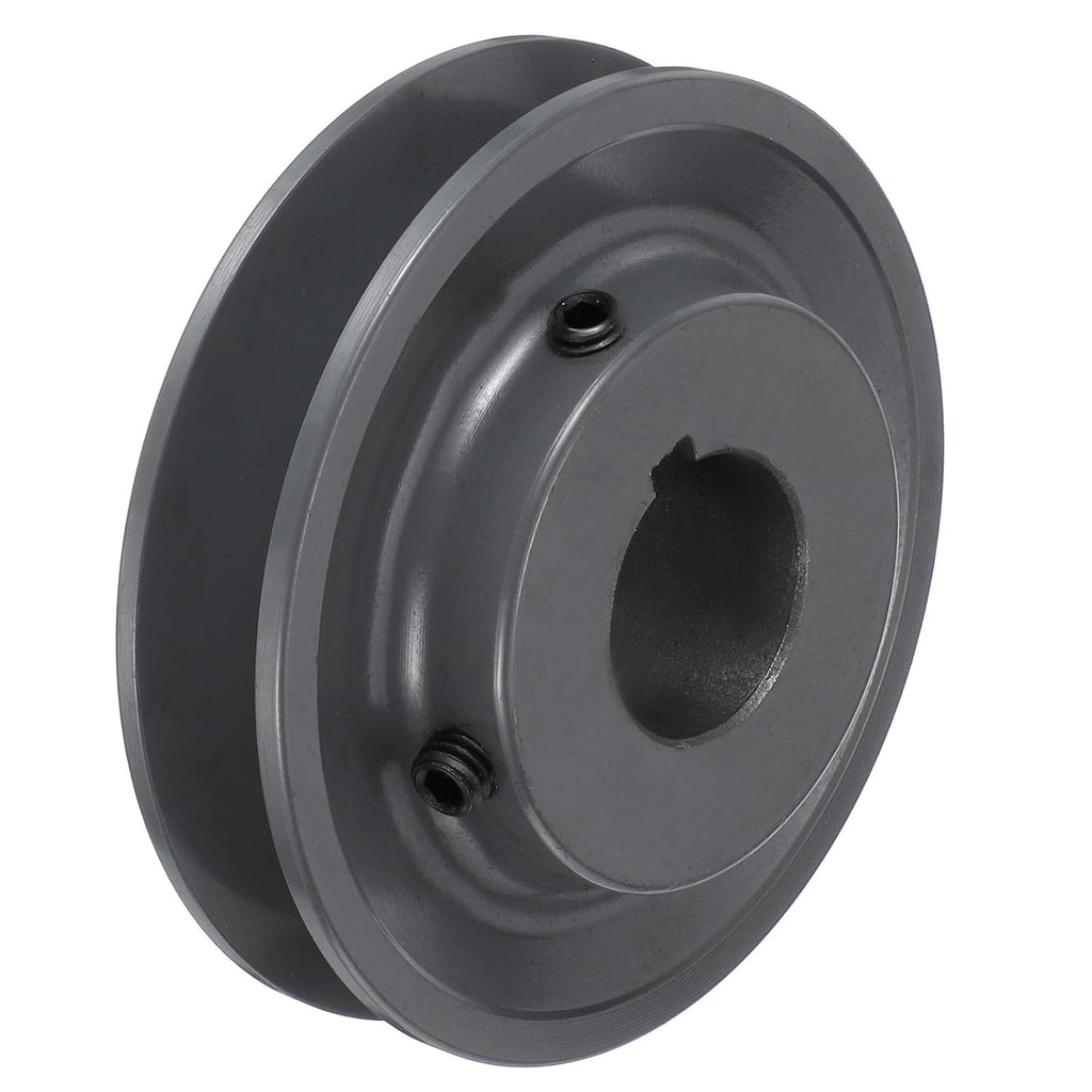 uxcell BK40-1 1/8 V-Belt Sheave 1 1/8"Bore 3.95"OD Single Groove Web Sheave