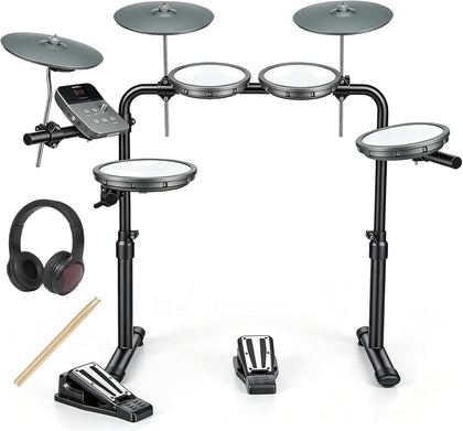 MOSEN Electronic Drum Kit for Beginners, 20 Kits & 68 Sounds | 8" Mesh Snare & 7" Toms, Full Wrap 8" TPE Cymbals