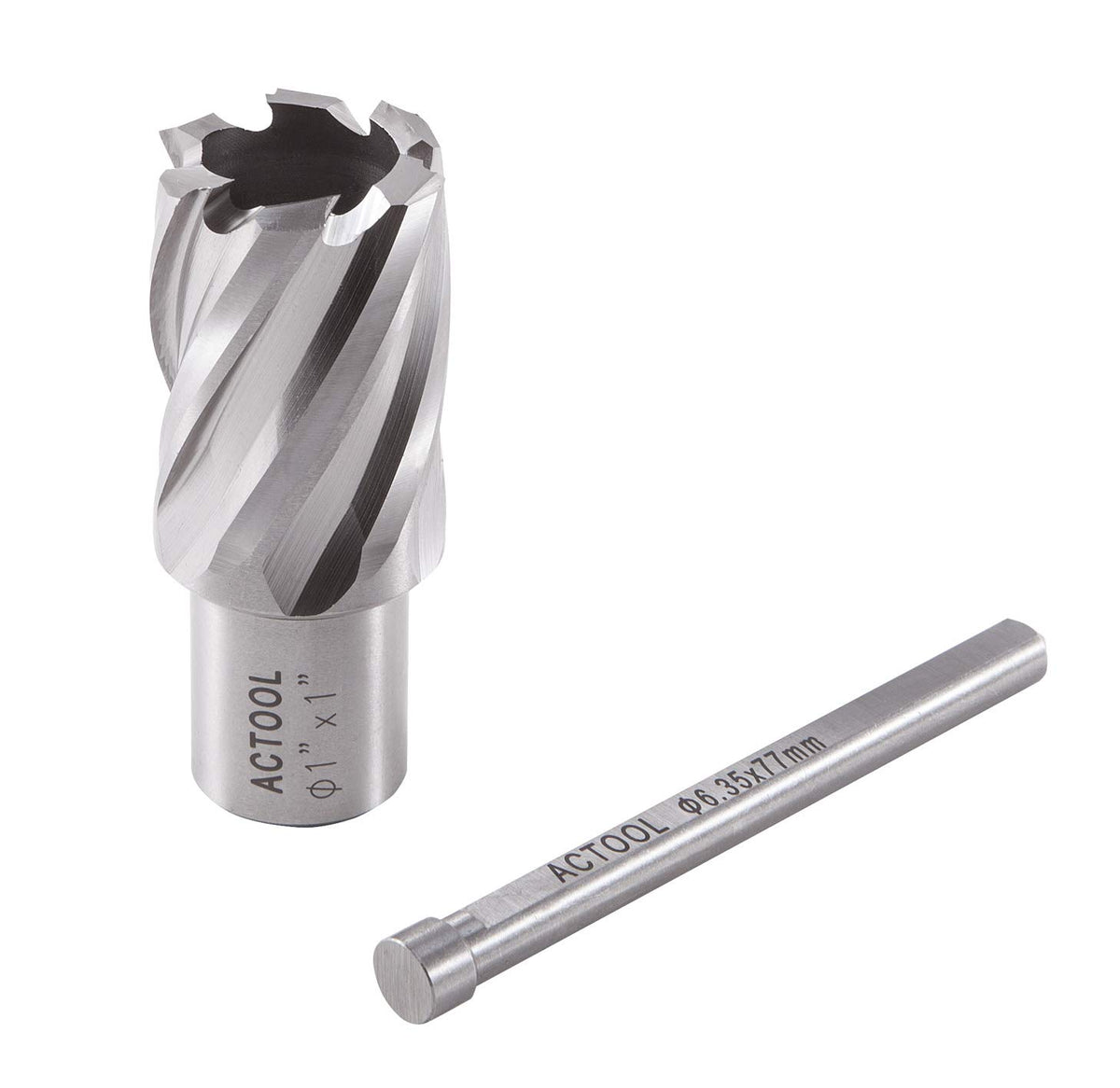 1" Diameter × 1" Depth of Cut HSS ANNULAR Cutter with 3/4'' Weldon Shank
