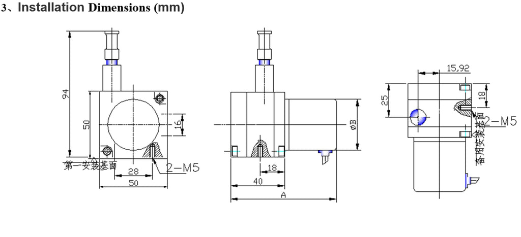 Economical 1000 mm Draw Wire Displacement Linear Encoder Sensor AB Phase CESI-S1000E (0-1000mm Measuring Range, Voltage Output,5V)