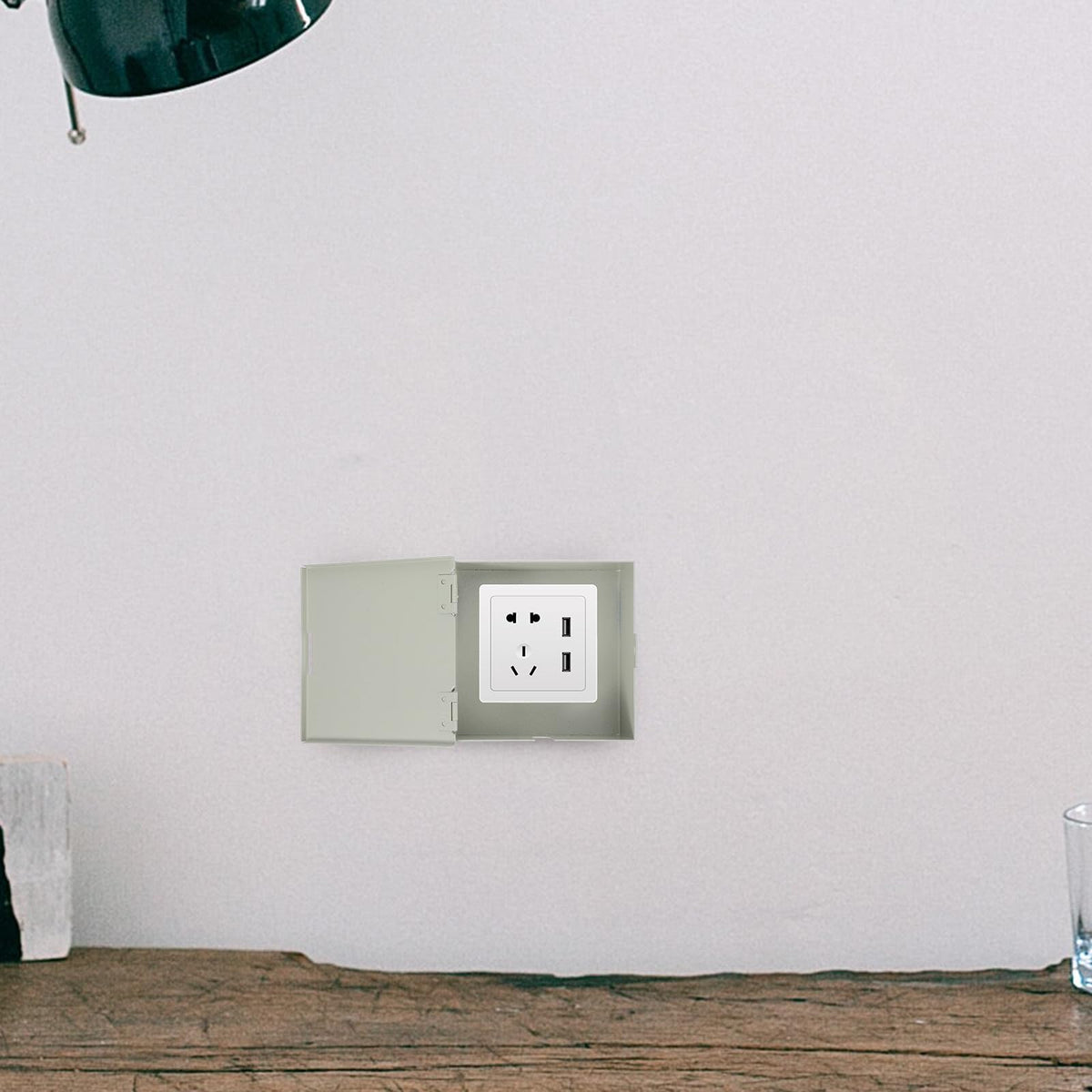 Lockable 86 Type Recessed Electrical Outlet Cover Weatherproof Protector
