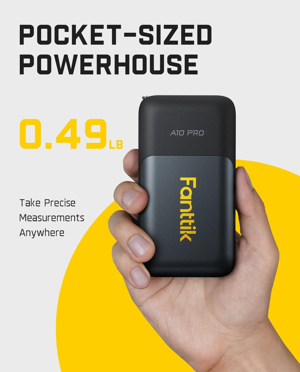 A10 Pro 2-in-1 Digital Laser Tape Measure with HD IPS Color Display, 165Ft Rechargeable Laser Measurement Tool &