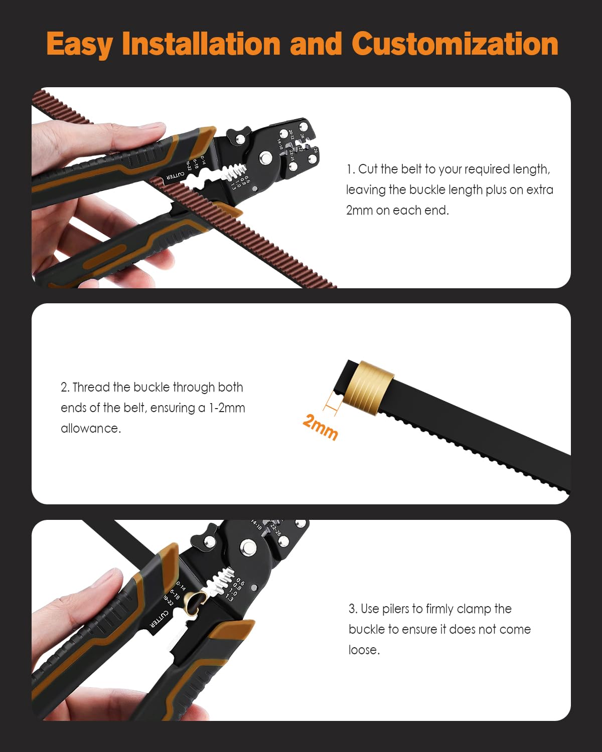 HANGLIFE GT2 Timing Belt with Copper Buckle - 3D Printer Open Synchronous Belt (2mm Pitch) 3D Printer Accessories - 9mm x 5M (16.4ft)