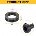 uxcell 2pcs Single Split Shaft Collar 1-15/16" Bore, Black Oxide Steel