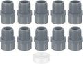 uxcell Pipe Connectors 10Pcs 3/4" 2-Way PVC with Sealant Tape
