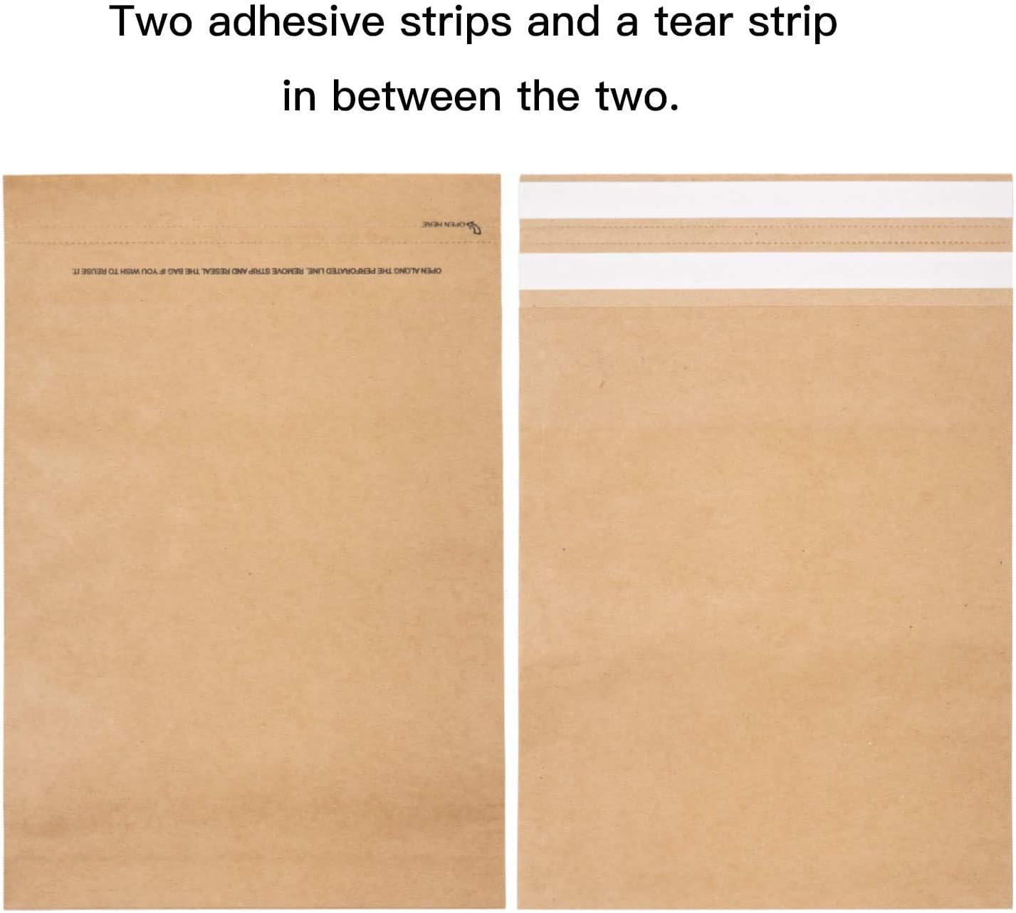 Kraft Paper Poly Envelopes Mailer, Self Seal Shipping Bags, 100% Recyclable, Reusable Packaging Great Idea for