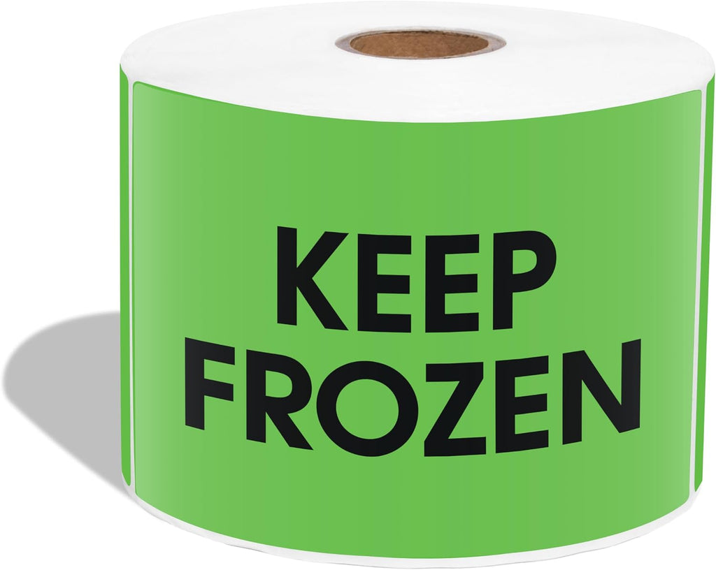 3" X 5" Keep Frozen Shipping Stickers (500 Labels, 1 Roll) Water-Resistant