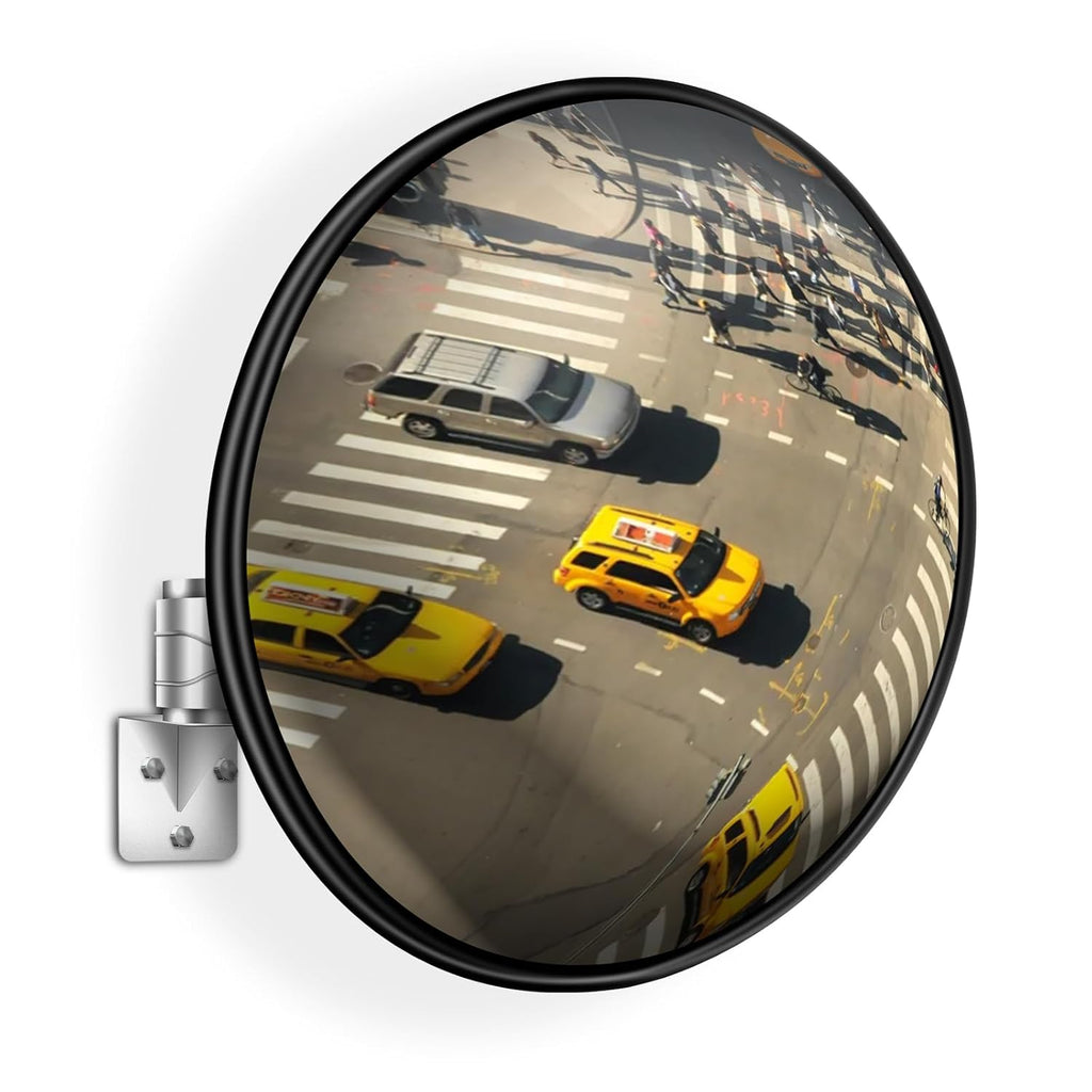 Convex Traffic Mirror - 32'' Outdoor and Indoor Driveway & Security Parabolic Safety Mirror, Acrylic Convex Mirrors