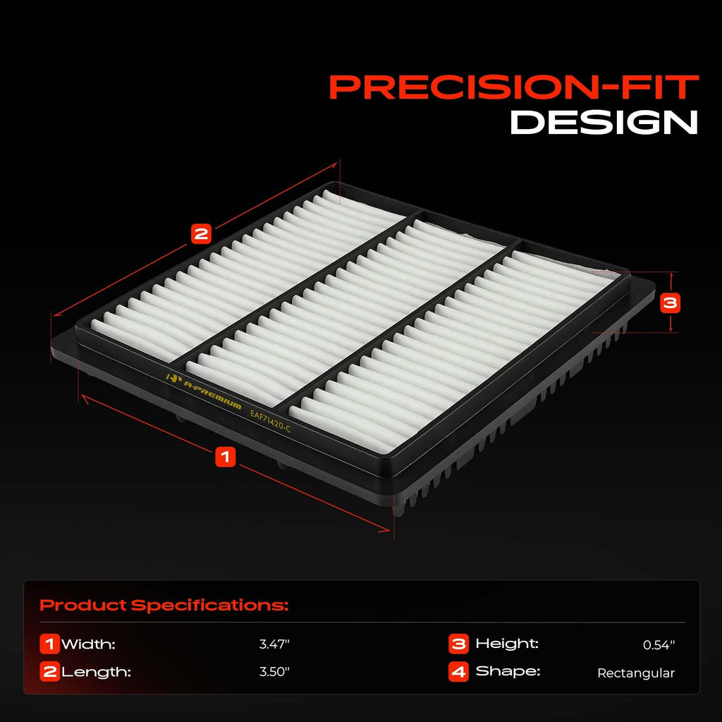 A-Premium Engine Air Filter Compatible with Dodge & Mitsubishi Models