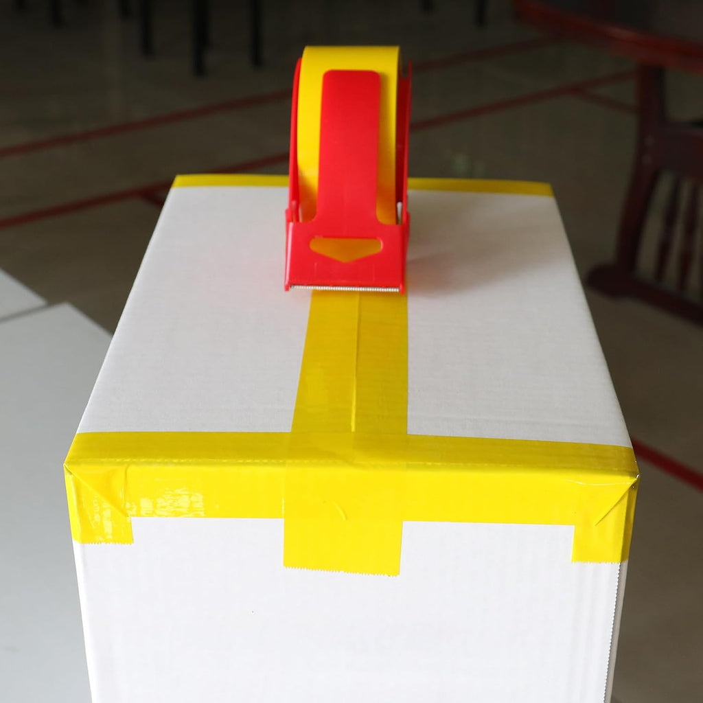 Yellow Packing Tape, 6 Rolls of Heavy Duty Packaging Tape for Shipping Packaging Moving Sealing, 2.5mil Thick, 1.88