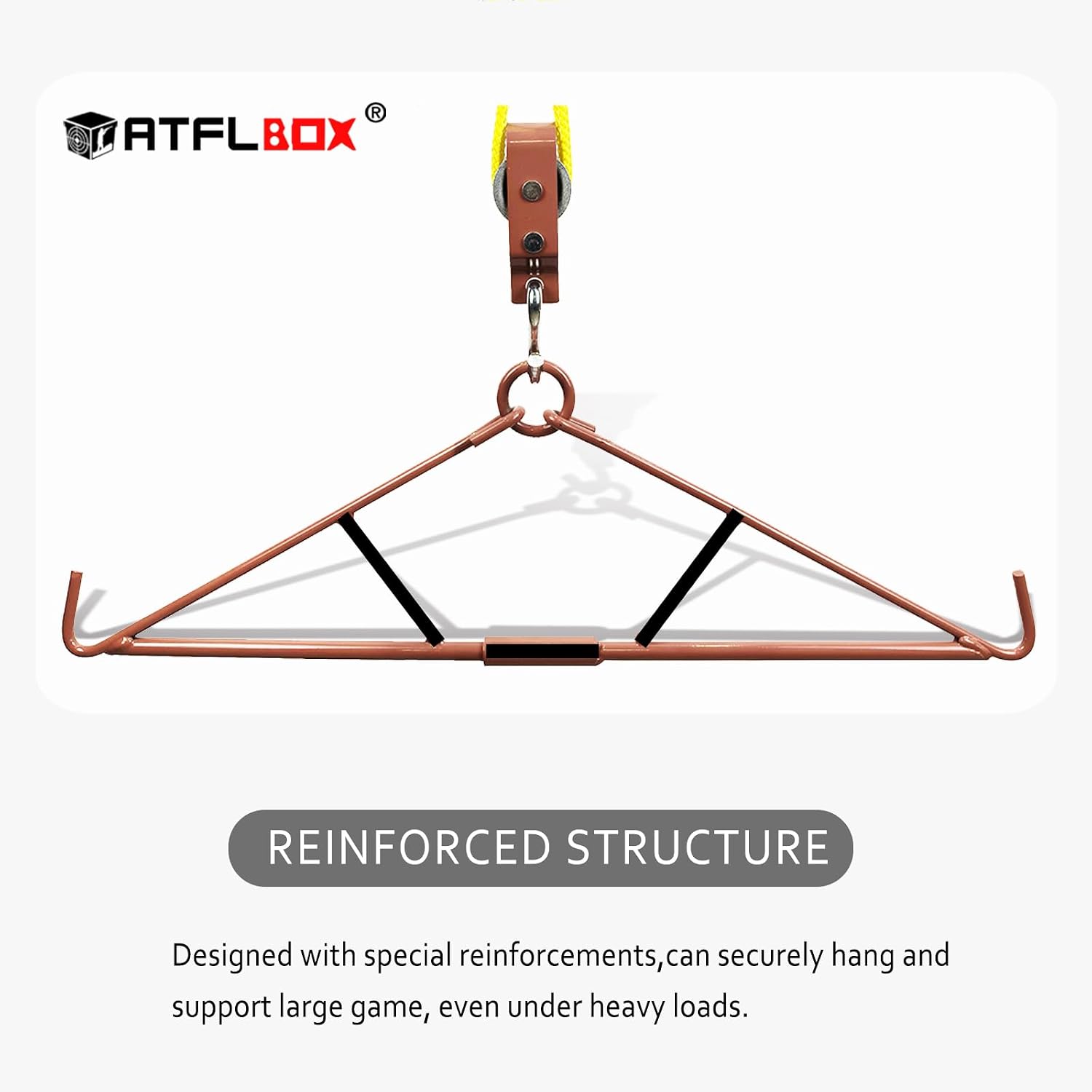 Game Hoist Gambrel with 700LB Capacity Deer Hanger and Elk Dual Pulley Hoist Lift System, Hunting Game Hanging Kit