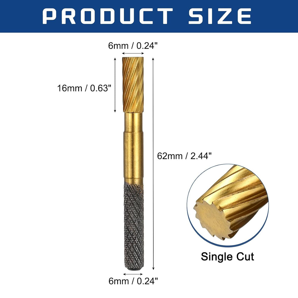 Die Grinder Bits Carbide Burrs 6mm Shank 6x16mm Head