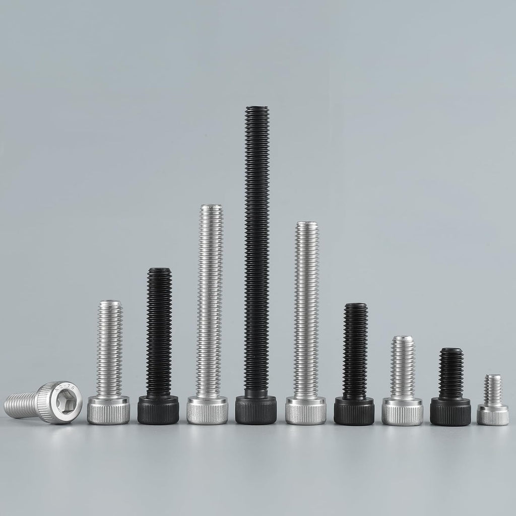 M8-1.25 x 25mm Bolt, 25PCS M8 Hex Socket Head Cap Screws Bolts, 12.9 Grade Alloy Steel, Full Threads, Allen Socket Drive, with Hex Spanner