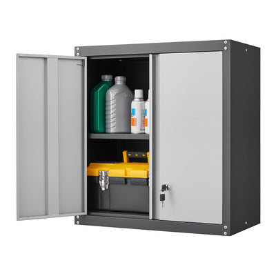 Lockable Storage Cabinet, Metal Garage Storage Cabinets, Metal Wall Cabinet for Garage, Wall Mount Cabinet with Lock