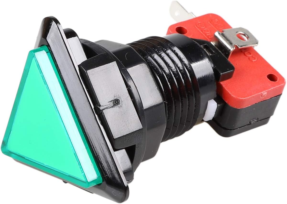 5X Arcade Buttons Triangle LED Illuminated Push Button Switch for Arcade Coin Machine Operated Games