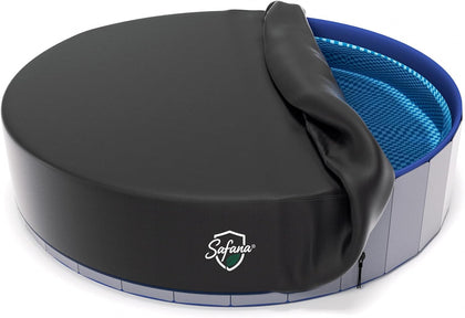 72" Round Dog Pool Cover [Upgrade 420D Thickened] 6ft Portable Dog Pet Bath Pool Cover 71/72 inch, Durable Foldable