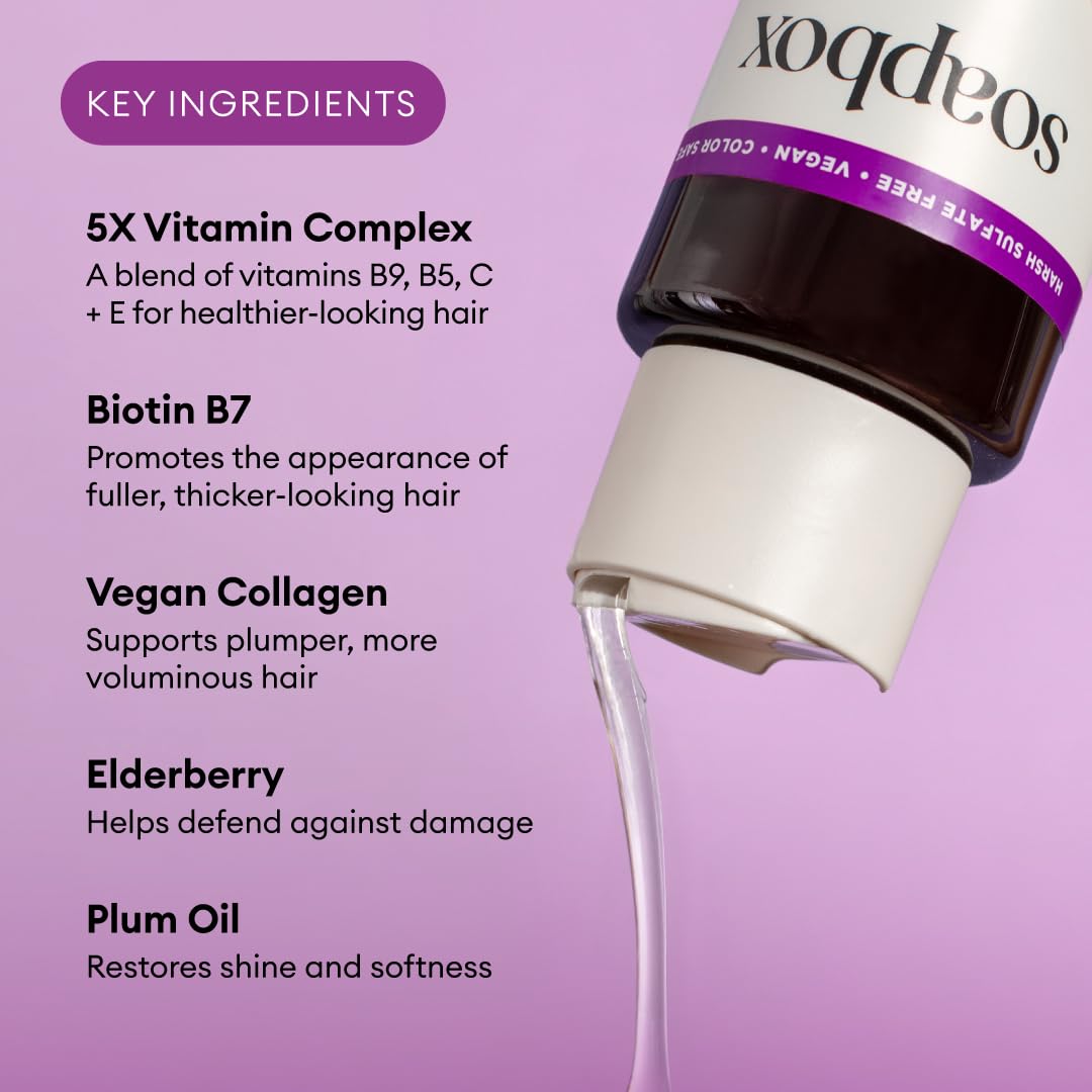Biotin & Super Fruit Shampoo & Conditioner Set for Volume, 16oz