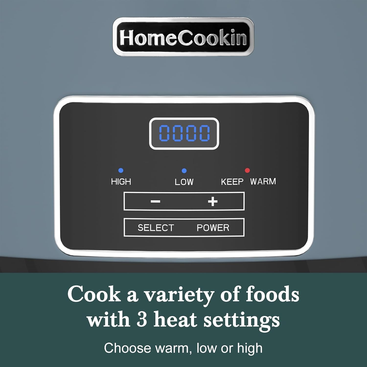 8-Quart Programmable Slow Cooker with Timer Keep Warm - Small Kitchen Appliance for Family Dinners - Serves 6+ People
