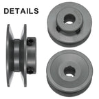 uxcell BK25-5/8 V-Belt Sheave 5/8"Bore x 2.65"OD Single Groove Web Sheave Bored-to-Size Sheave, Cast Iron, Belt Section for 3L or B Belt