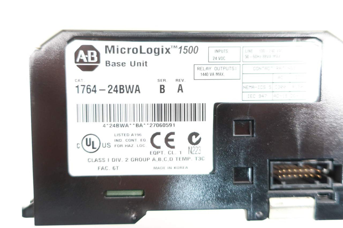 ALLEN BRADLEY 1764-24BWA MICROLOGIX 1500 Controller Module SER B