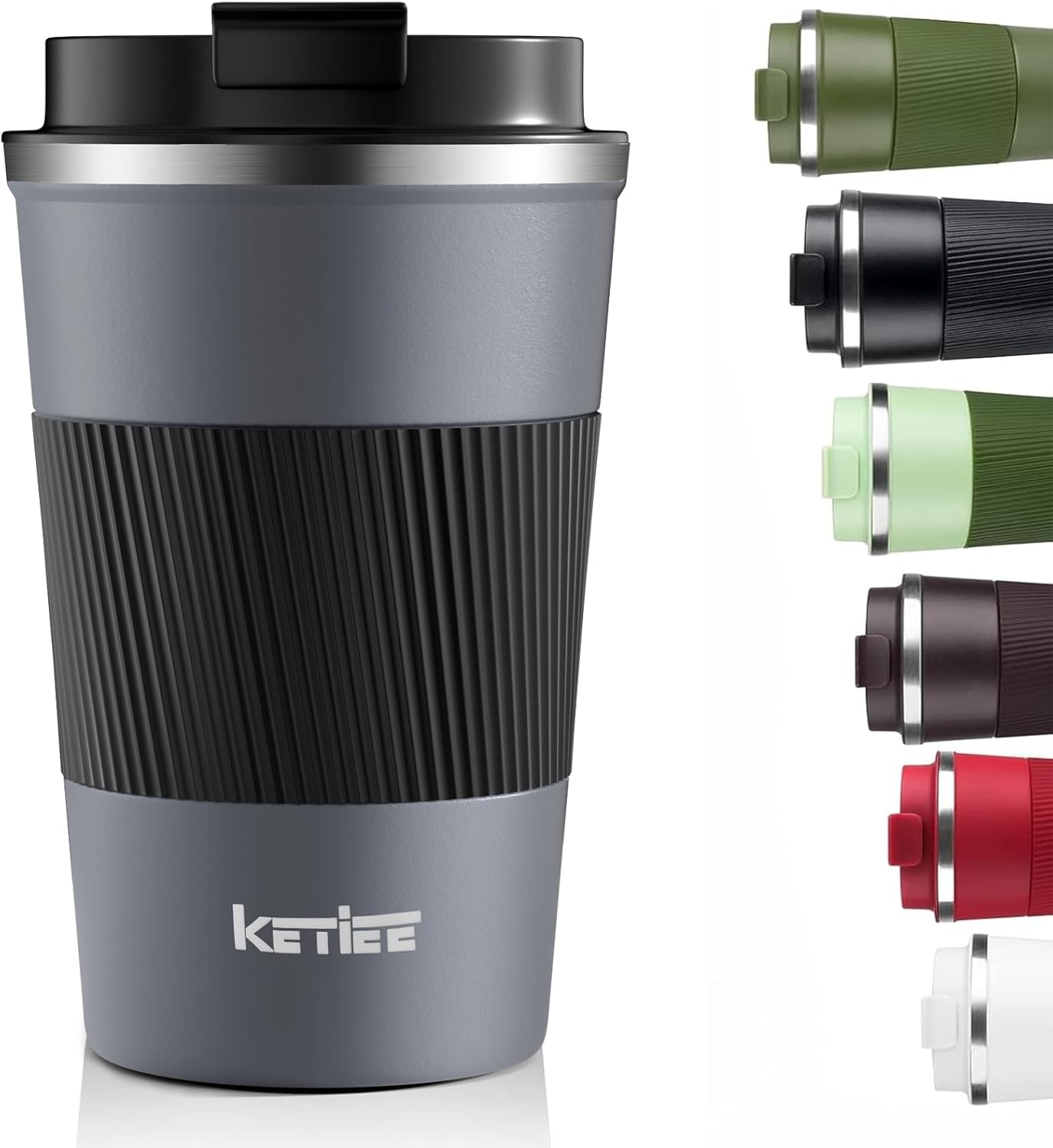 Travel Coffee Mug Spill Proof 12oz, Insulated Reusable Coffee Cups with Seal Lid, Vacuum Stainless Steel Travel Mug