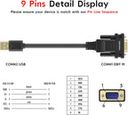 USB to RS232, USB Serial Adapter with FTDI Chipset,USB 2.0 to Male DB9 Serial Cable for Windows 11,10, 8, 7, Vista, XP, 2000, Linux and Mac OS(6ft)…