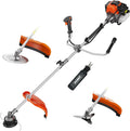 52cc Commercial Grade 2-Cycle Gas Weed Eater,3-in-1 Tool with 17" Trimmer, Edger & 40T/3T Blades, Heavy Duty Brush
