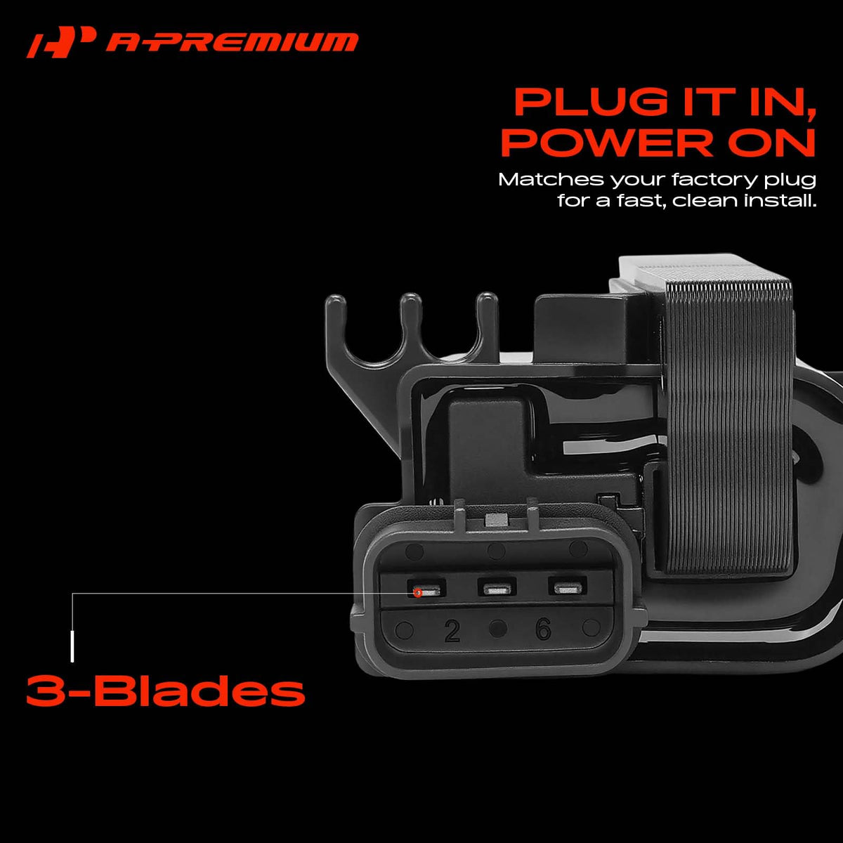 A-Premium Engine Ignition Coil Pack Set of 2 Compatible with Mazda