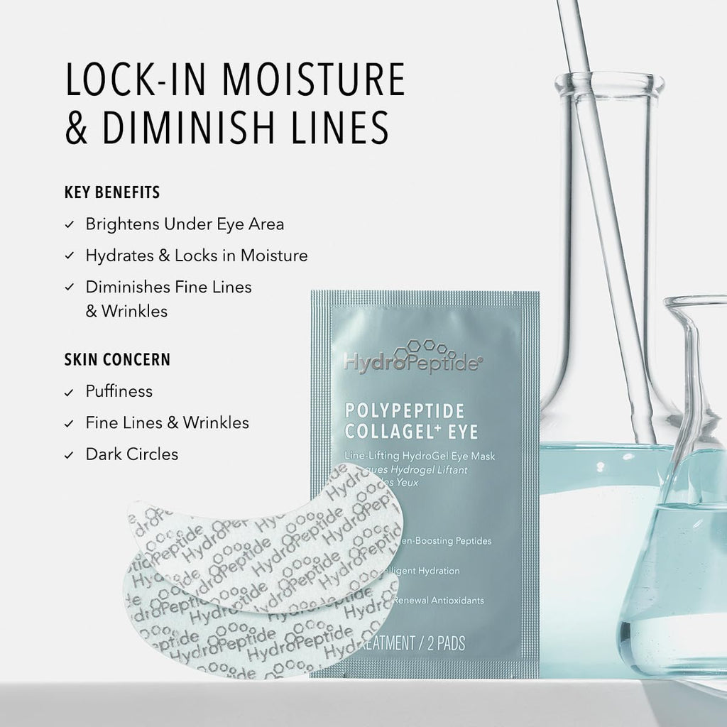 PolyPeptide Collagel Eye Masks, Line-Lifting Hydrogel Under Eye Patch, Firmer Appearance & Hydration & Dark Circles