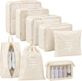 8 Piece Packing Cubes Set for Travel, Luggage Organizer Bags with Shoe Bag, Laundry Bag & Toiletry Pouch, Lightweight